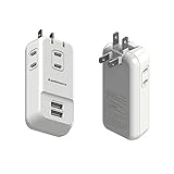 カシムラ 国内・海外両用電源タップ AC3P USB2P 3.4A WH  折りたたみ NWM-9
