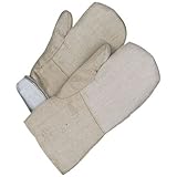 Bob Dale 63-9-740SIL High Heat Silica Cloth Gauntlet Mitt with Melton Lining, 14 Size, Grey by Bob D