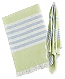 lulujo Baby Turkish Towel, Lime Green/Blue by lulujo [並行輸入品]