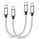 GHNTJAP USB C to USB C ケーブル 0.3M 2本セット 100W超急速充電 PD対応 タイプc ケーブル Type C to C 480Mbpsデータ転送 高耐久ナイロン iPhone17/Galaxy/MacBook/iPad/Galaxy等Type-c機種対応