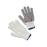 ERB Safety 14414 String with PVC Dots Cotton Gloves, Large, Tan by ERB