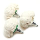 （Island Puppy） ナイロン 繊維 バフ ＋ 綿布 バフ セット研磨 材 入り 6mm 軸 電動 ドリル ビット (綿布バフ Aセット)