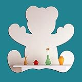 クマ ミラー ウォール ステッカー 可愛な 可愛なクマ 壁飾り 部屋装飾 プレゼント かわいい ウォールステッカー ウォールペーパー おしゃれ 割れない鏡 [ミラー] ・安全 フィルム・シールタイプ 