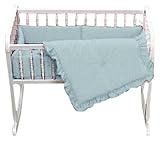 Baby Doll Bedding Solid Cradle Set, Blue by BabyDoll Bedding