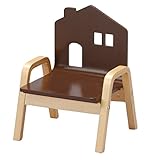 キッズ用木製チェア おうちのいす ブラウン ONHC-003
