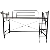 ミドルベッド 高130cm ダークブラウン ロフトベッド シングルベッド 棚 コンセント付き 宮付き