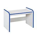 【地球家具】【キッズ収納】子供用 つくえ 安全設計 完成品 安心やわらかEVA素材使用 キッズ用デスク (ブルー, ロータイプ)