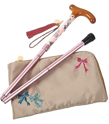 Amazon.co.jp: リバティプリントを纏った美しい長さ調節ステッキ 女性