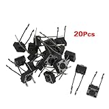 スイッチ，SODIAL(R)20ｘ6x6x4mmモーメンタリ触覚タクト押しボタンスイッチ　2ピンDIPスルーホール