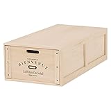 ワイン木箱風チェスト２個セット  引出し収納ボックス