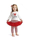 (ハイボート)Hibote ベビーナニークリスマスはTシャツとチュールチュチュレギンス　2枚セット　｢I LOVE SANTA」