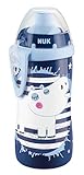 NUK Flexi Cup 300ml with straw, colour blue, motif hippo by NUK