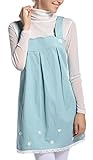 【Alice in Wonder forest】 電磁波防止 電磁波対策 電磁波カット マタニティ ウェア 妊婦 服 マイクロクロス付き OA エプロン 大きいサイズ 電磁波防止服 XL (XL, 水