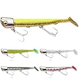 【KOKOルアー】シーバス ルアー ジグヘッド ワーム ヒラメー 15g 25g 32g 5色セット 予備シャッドワーム付け 青物 シーバス ヒラメ マゴチ