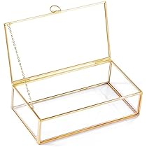 Amazon.co.jp: Aoccqkfジュエリーボックス ガラス 透明 四角形