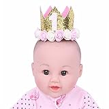 (アイム)iiniim　ベビー 王冠 クラウン パーティー キッズ 大人 子供用 髪飾り ガールズ 帽子 ヘッドバンド 可愛い フラワー クラウン ストレッチ キッズ 女子会 パーティー ヘアバンド 