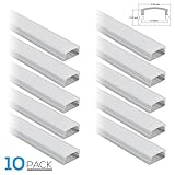3.3 Ftアルミチャンネル – LEDのアルミニウム押し出しRecessed / Suface Mounted with flex /ハードLEDストリップライト 10 Pack SQ1CNL10P