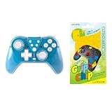 アローン Switch用ワイヤレスカラフルコントローラーブルー+グリップチップセット YE ALGA-NSWCCFBLPGCPY