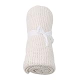 Honel ベビーケット 綿 柔らか マイクロファイバー 毛布 夏 ベビーカー 掛け 通気性毛布 ベージュ