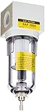 PneumaticPlus SAF2000M-N02B Miniature Compressed Air Particulate Filter 1/4 NPT - Poly Bowl, Manual 