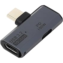 Amazon.co.jp: アイネックス USBアダプタ Cオス - Cメス 横L型 10Gbps