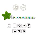 Lil' Teethers Pacifier Clip + Teething Toy - Easily fits onto ALL Pacifiers & Infant Sensory Toys, C