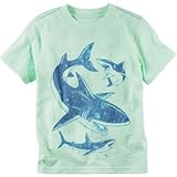 Carter's(カーターズ) シャークグラフィックティ グリーン トップス半袖Tシャツ 3ヶ月【並行輸入】