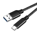 USB-C & USB-A 3.1(Gen2) ケーブル 5m Popolier【10Gbpsデータ転送/3A 60W高速充電】USB3.1 Gen2 USB-A to USB-C ケーブル 高耐久ナイロン スマートフォン、タブレット、ノートパソコンのタイプｃ機種に対応【ビデオ出力非対応】