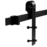 クラシックSlidingバーン木製ドアハードウェア Powder coating Black ブラック BDH_01_01_200_1