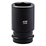 KTC(ケーテーシー) インパクトレンチ ソケット (ディープ薄肉) 25.4mm (1インチ) 36mm ピン・リング付 BP8L-36TP