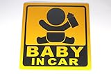 【Cat fight】自動車用 夜間 反射 baby in car ベビー イン カ― 赤ちゃんが乗ってます マグネット ステッカー (I)