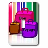 フローレン – 特別なイベント – Cartoonスーツケースのイメージwith Bon Voyage – 照明スイッチカバー – シングルトグルスイッチ( LSP _ 232989 _ 1 )
