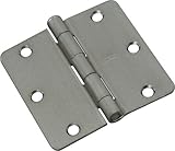 Stanley Hardware RpRD741 3-1/2 X 3-1/2 Round Corner 1/4 Radius Residential Hinge in Satin Chrome by 
