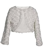 igirldress Girls Swirlパターンフェイクファーボレロジャケットボレロinfant-12y カラー: ホワイト