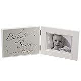 Oaktree Gifts White Baby's Scan Opening Photo Frame 4 x 3 [並行輸入品]
