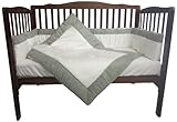 Baby Doll Bedding Zuma 3 Piece Crib Bedding Set Grey/White [並行輸入品]