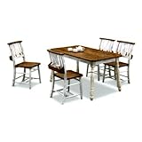 ダイニング5点セット 木製 アンティーク ホワイト 白 ブラウン