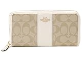 (コーチ)COACH 公認アウトレット ラウンドファスナー長財布 長サイフ シグネチャー F54630 IMDQC ライトカーキ/チョーク [並行輸入品]