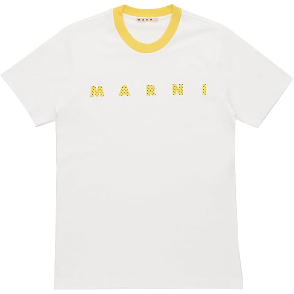 ★*★様 MARNI マルニのトップス　ロゴ刺繍　Tシャツ MARNI (マルニ) コットン100％ ネックロゴ刺繍 クルーネック