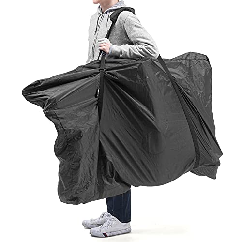 サンワダイレクト 輪行袋のホイールポケットと底面プリント仕様