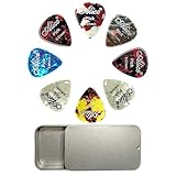 8枚セット 厚さ0.81mm ギターピック 351シェイプ ティアドロップ型 セルロイド製 ランダムカラー 多色セット アコースティックギター エレキギター 両用 初心者 上級者対応