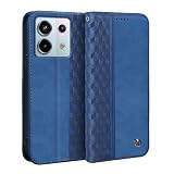 Gedurya Redmi Note 13 Pro 5G ケース 手帳型 レドミノート13プロ 5g ケース XIG05 用 手帳型ケース 携帯カバー Redmi Note 13 Pro 5G スマホケース 6.7インチ対応 ひし形柄 全面保護 耐衝撃 カード収納 財布型 スタンド機能 マグネット式 軽量 - ブルー