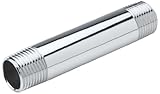 T&S Brass 000358-40 3/8-Inch Npt X 3-Inch Long Nipple Riser, Chrome Plated by T&S Brass