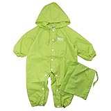 【オールシーズン】 POSTAR(ポスター) ワンポイントレインカバーオール 80cm /LIME NO.P-6611-21