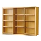 小島工芸 日本製 組立不要 健康仕様のFフォースター 耐荷重に優れた中がしっかりつまった丈夫な棚板 高さ95.2cm スライドタイプ オープンラック OF-120スライドオープン ライト [幅120.2cm 奥行41cm] 2341583