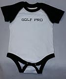 "ゴルフPro " Onesie 12ヶ月ホワイト/ブラック
