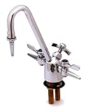 T & S真鍮bl-6000 – 02器具ガス、水Cocks 6-inch Gooseneckに鋸歯状ヒント3 / 8インチNPT Inlets