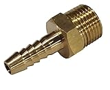 真鍮製 ホースニップル 【ネジ規格】R1/2【ホース差込口外径】10.5mm