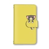 スマ通 iPhone 15 Plus 対応 スマホケース 手帳型 アニマル ねこ (C4.イエロー×ねこ)