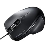 サンワサプライ 有線ブルーLEDマウス ブラック MA-S1BK